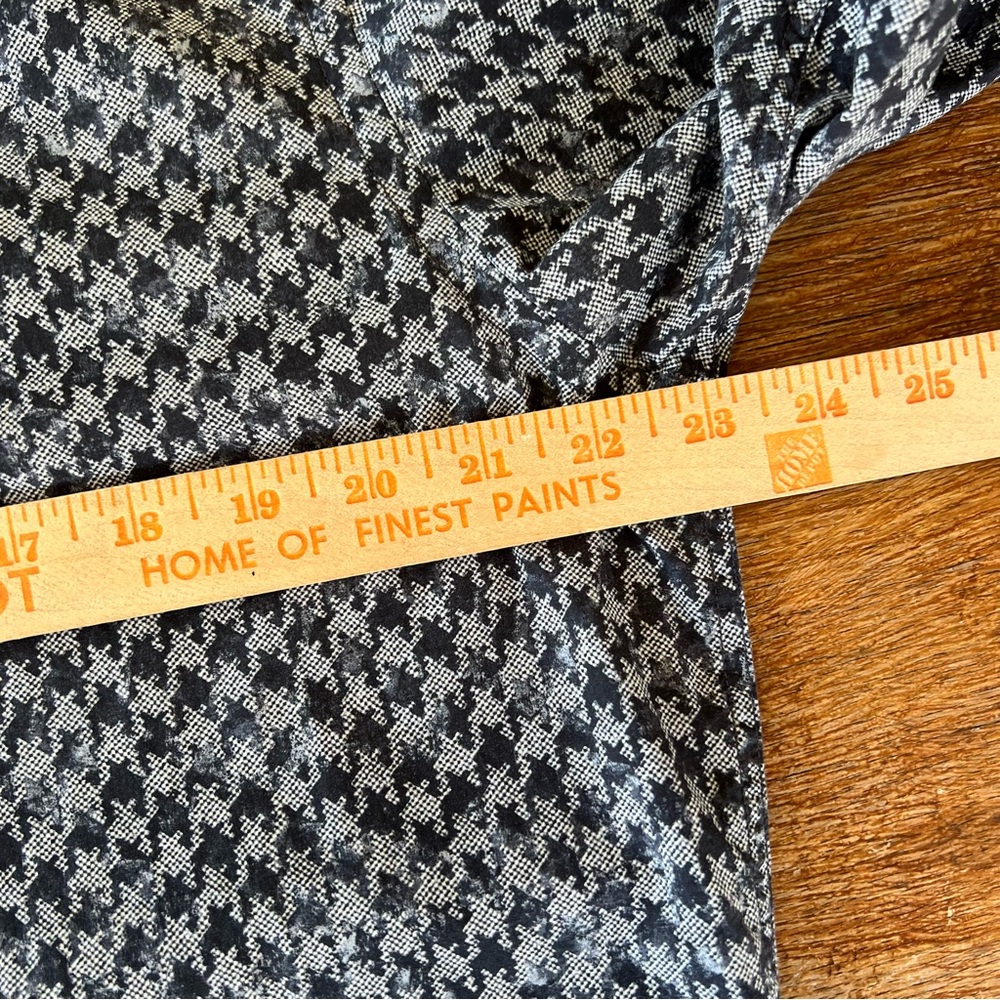 Bugatchi Shaped Fit Shirt Houndstooth Long Sleeve Button Down Large Black Gray - Picture 9 of 16